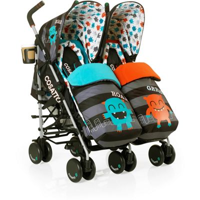 Cosatto Supa Dupa Twin Stroller Pushchair - Cuddle Monster
