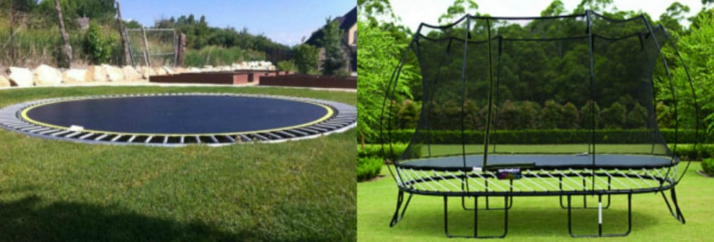Difference between inground and above ground trampoline